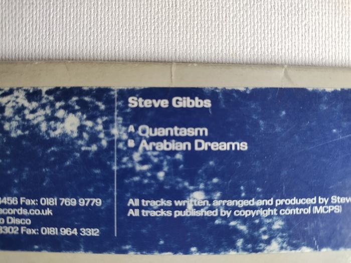 Steve Gibbs - Quantasm - Eve Records - AKA EVE 28 - QUALITY Late 90s Oldskool TRANCE Gem!