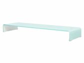 TV Stand/Monitor Riser Glass White 120x30x13 cm