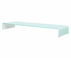 TV Stand/Monitor Riser Glass White 120x30x13 cm