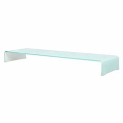 TV Stand/Monitor Riser Glass White 120x30x13 cm