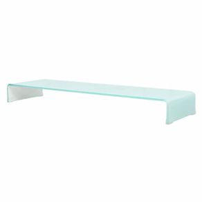 TV Stand/Monitor Riser Glass White 120x30x13 cm