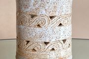 Vintage Ventry Penny's Pottery Jar Vase Candleholder, Atlantic Waves