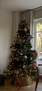 7 Foot Slim Silverthorne Christmas Tree from Dunnes Stores