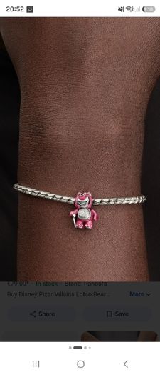 Pandora Disney Pixar Villains Lotso Bear Charm