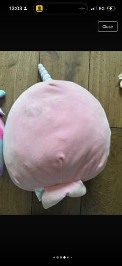 Squishmallows Bundle, Narwhal & Alien (Galaxy + Pink) Soft Plush Toys