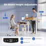 Electric Adjustable Height Desk, with 2 Fabric Drawers, 100x60cm Image 3