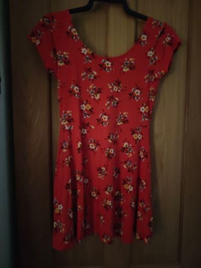 red print dress