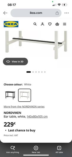 bar table