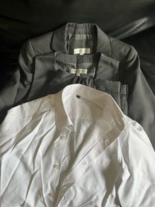 Grey 3-piece suit with shirt