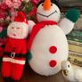 knitted snowman and santa Image 2