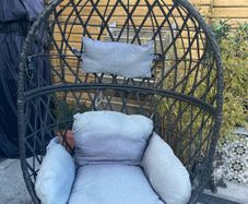 swivel egg chair and waterproof cover