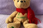 I Heart Killarney Teddy Bear with Red Knitted Scarf