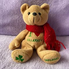 I Heart Killarney Teddy Bear with Red Knitted Scarf