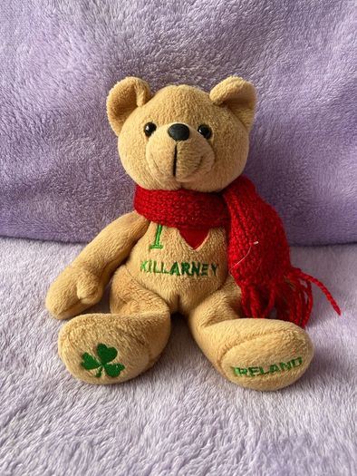 I Heart Killarney Teddy Bear with Red Knitted Scarf