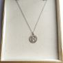 Vintage Sterling Silver 18 Pendant Necklace length 17" - 2g Image 2