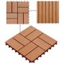 22 pcs Decking Tiles 30x30 cm 2 sqm WPC Teak Colour Image 4