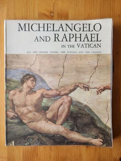 Michelangelo And Raphael In The Vatican. All The Sistinechapel, The Stanzas And The Loggias. First Edition Special Large Volume Paperback In Good Condition.