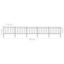 Garden Fence with Hoop Top Steel 8.5x1.2 m Black Image 5
