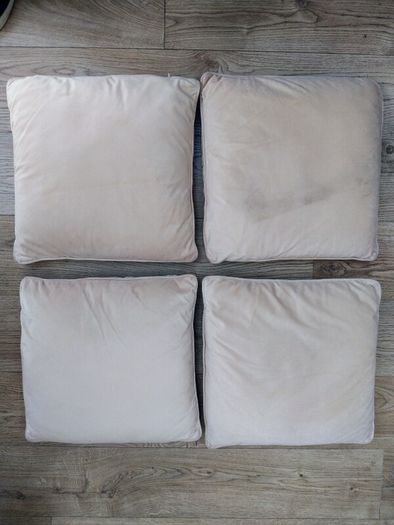 4 beidge sofa cushions