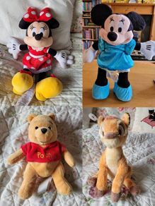 Disney teddys, Minnie Mouse, Winnie the Pooh, Bambi