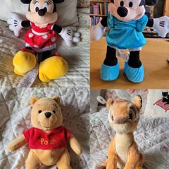 Disney teddys, Minnie Mouse, Winnie the Pooh, Bambi