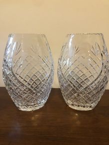 golf prizes 2 large 10 inch Dublin Crystal Vases