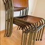Set of 6 Vintage industrial chairs (mid century) Image 2