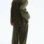 Fab H&M Green Print Satin Pyjama Style Oversized Shirt and Wide Leg Trousers Image 5