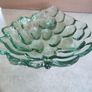 Grape Design candy dish, Clear glass with green hues Image 5