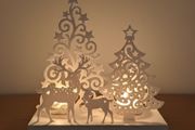 Christmas Forest Silhouette  LED Tealight Only
