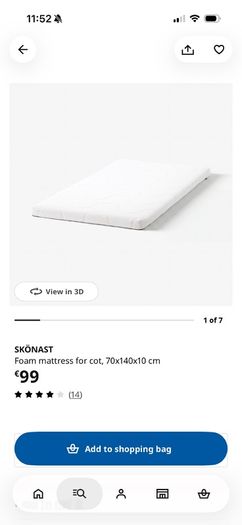 Smagora Ikea cot / toddler bed