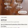 Four Vintage Waterford Crystal Kerry Pattern Short Stem Port Glasses. Image 5