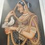 Framed Indian Folk Art, Royal Princess with Pigeon, Mughal Art, Indian Royal Queen , Indian Prints, Indian Printable Wall Art, Indian Art, Vintage Image 10