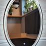 LED Bathroom Mirror Oval Defogger Touch Switch Image 2
