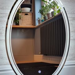 LED Bathroom Mirror Oval Demister Touch Switch