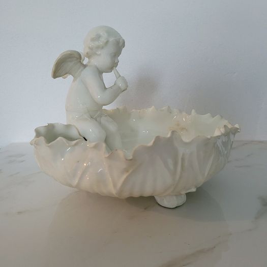 Antique cherub footed candy bowl