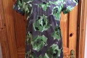 Jackpot Grey and Green Lightweight Summer Cotton Dress size 12 Eu 38 includes postage