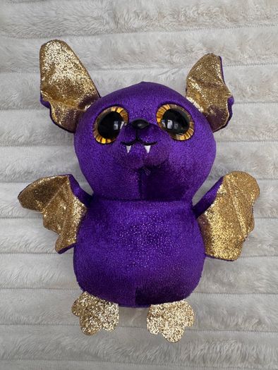 Ty Beanie Boos COUNT the Purple Halloween Bat approx. 6" Used Please see photos