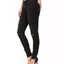 Paige Hoxton Ankle length Ripped Knee Distressed Straight Jeans in Washed Black 24 Image 3