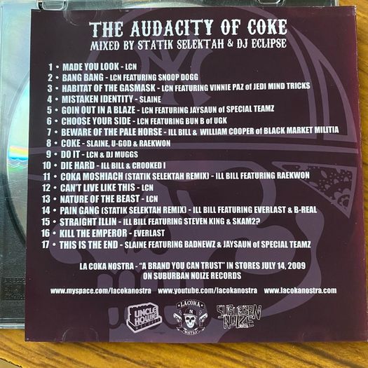La Coka Nostra - The Audacity of Coke mix CD