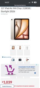 Apple iPad Air 13 inch (M4) 2026 Model and case
