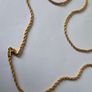 24K Solid Yellow Gold Round Snake Chain Image 7