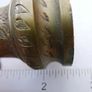 Vintage Brass Bell Etched Ornate Leaf Feather Image 7