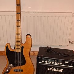 Left Handed Squier Fender Jazz Bass