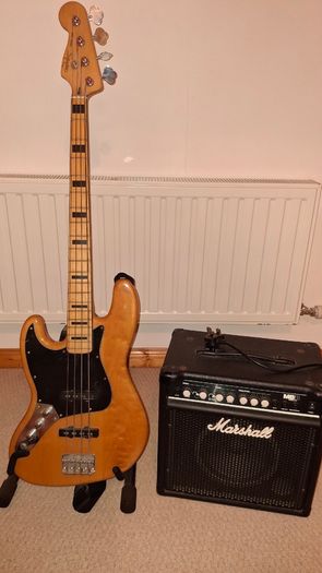 Left Handed Squier Fender Jazz Bass