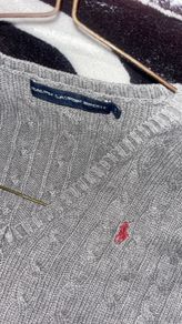 Polo Ralph Lauren V-Neck Cable Knit Sweatshirt