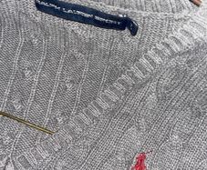 Polo Ralph Lauren V-Neck Cable Knit Sweatshirt