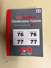 Raffle Ticket Books X8 Monday-last Day To Collect