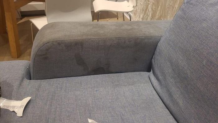 Blue Upholstered Chaise Sofa