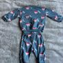 M&S 2pc Cotton Rich Santa Bear Sweat Outfit 9-12 months Image 3